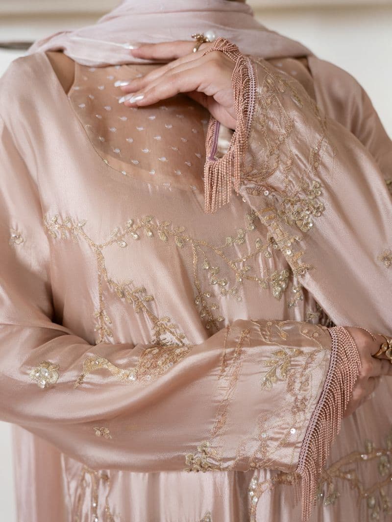 Peach Sheesha Silk Formal Stitched 3Pc thumbnail