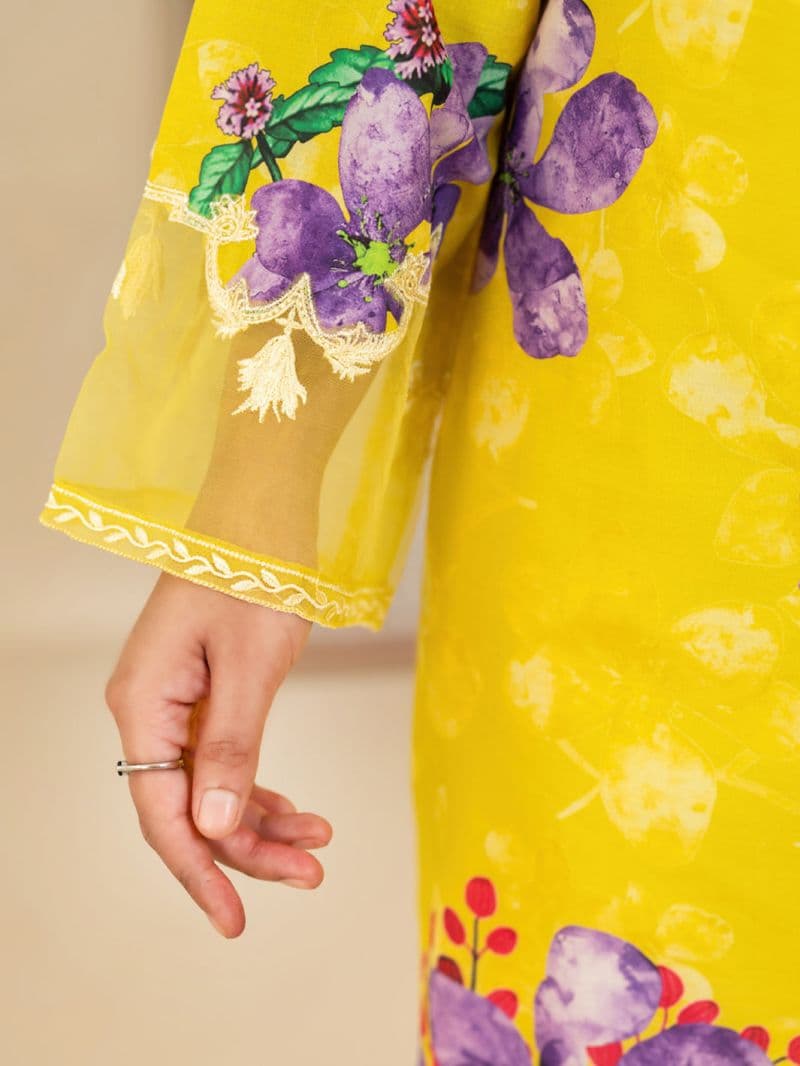 Yellow Lawn Stitched 3Pc thumbnail