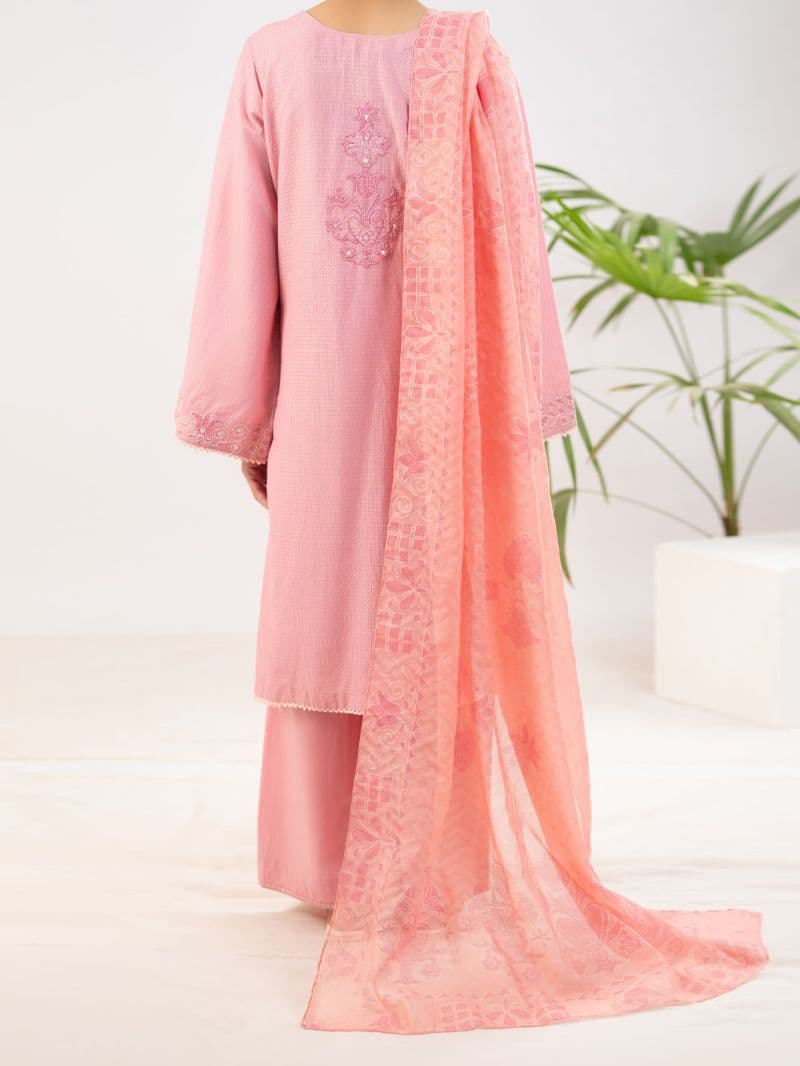 Pink Dobby Stitched 3Pc thumbnail