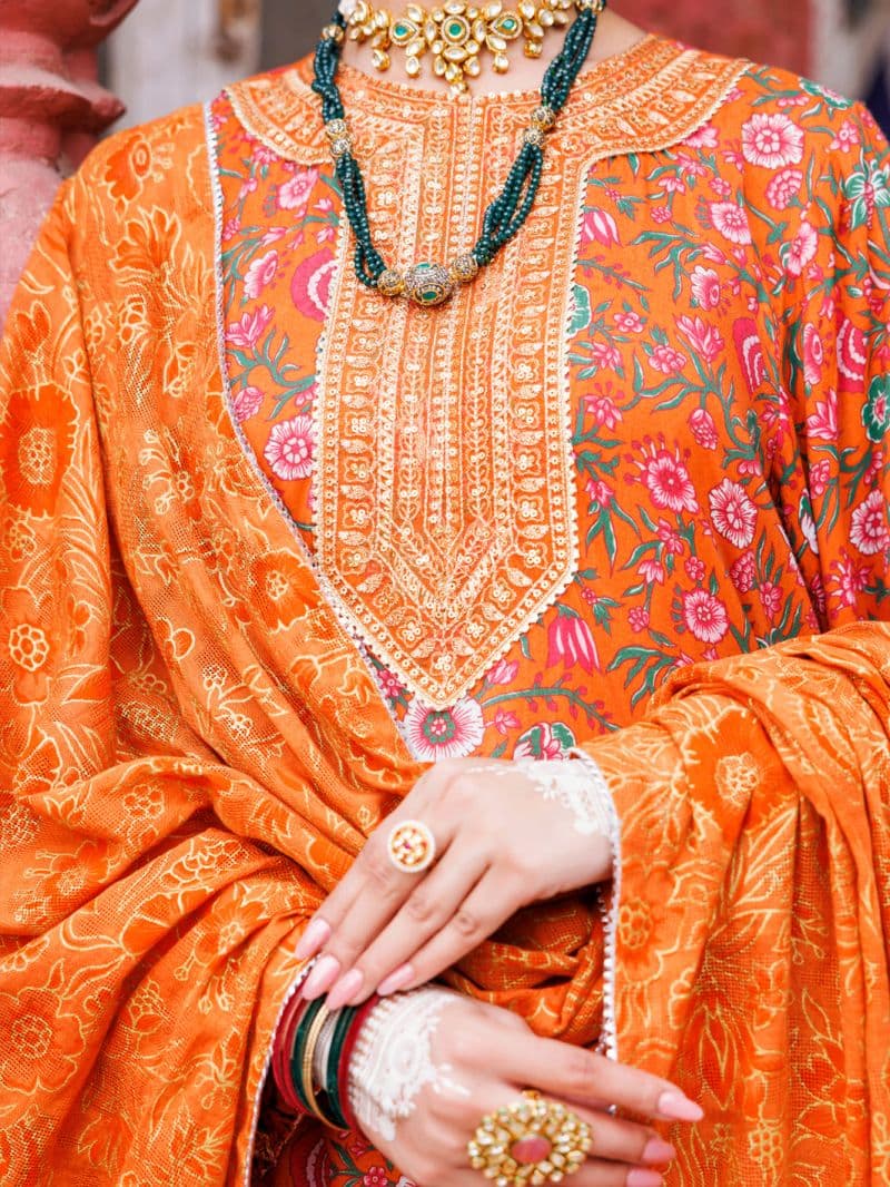 Orange Maple Silk 3Pc Stitched thumbnail