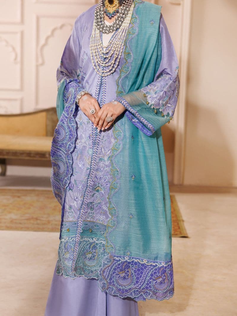 Light Purple Raw Silk Formal 3Pc Stitched thumbnail