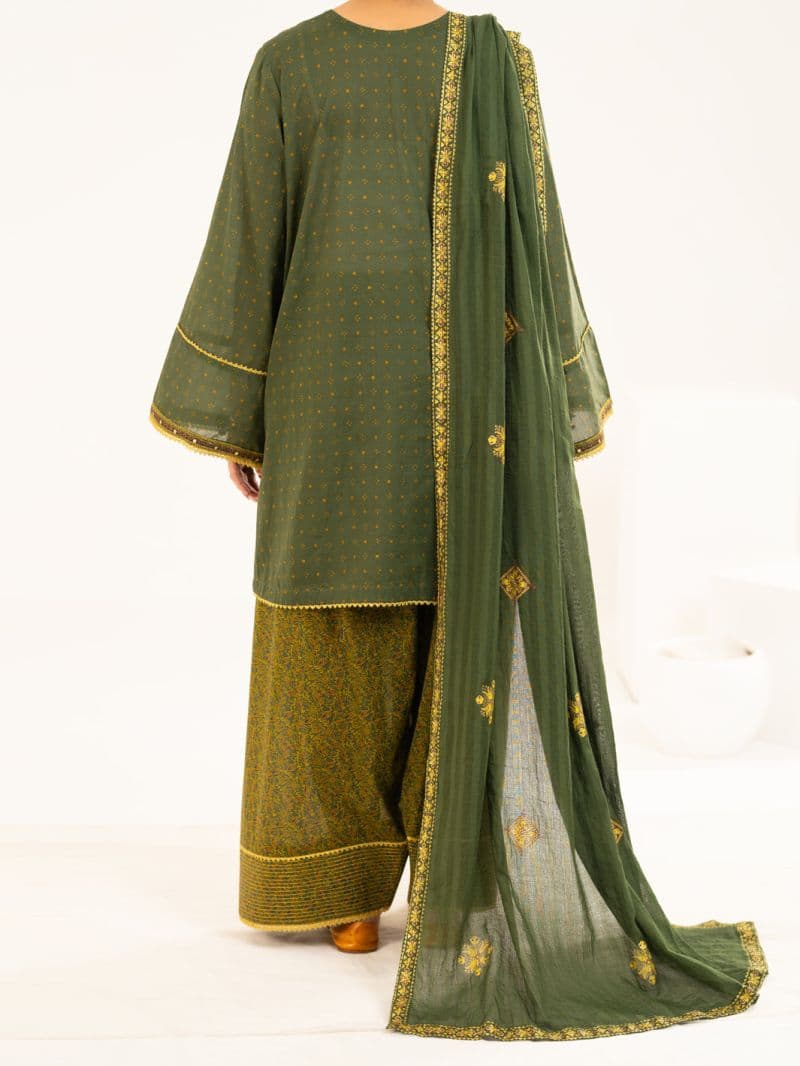 Mehndi Green Lawn Stitched 2Pc thumbnail