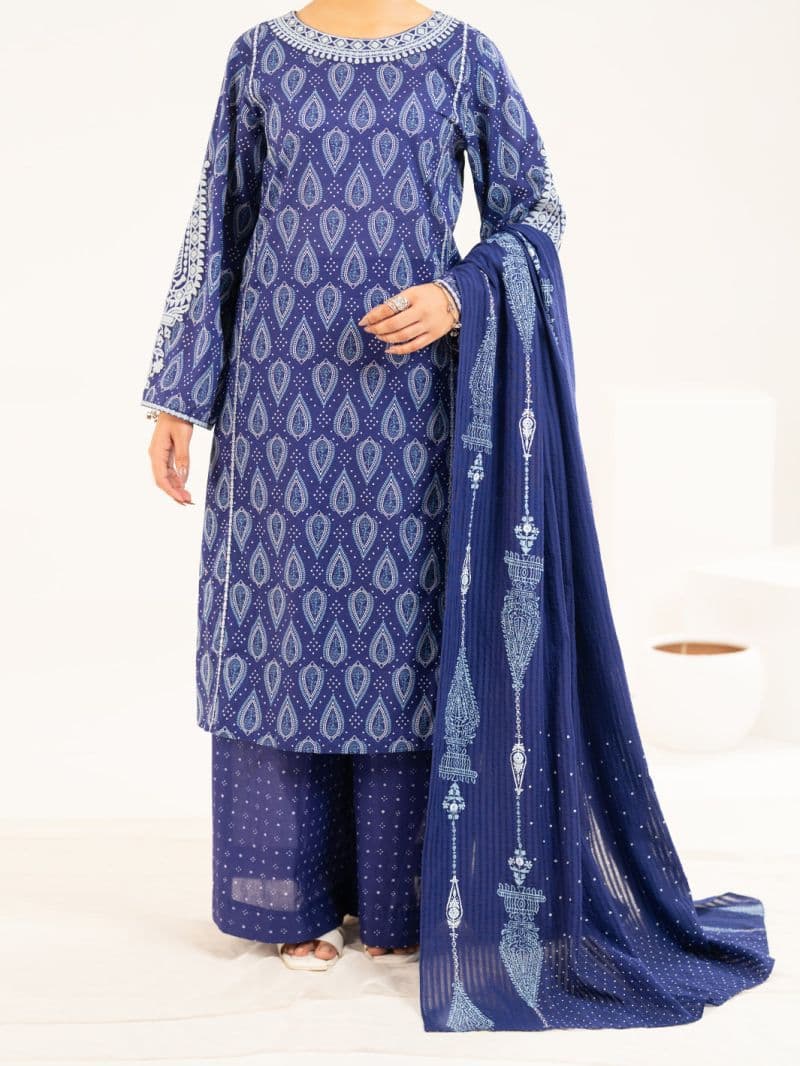Blue Lawn Stitched 2Pc thumbnail