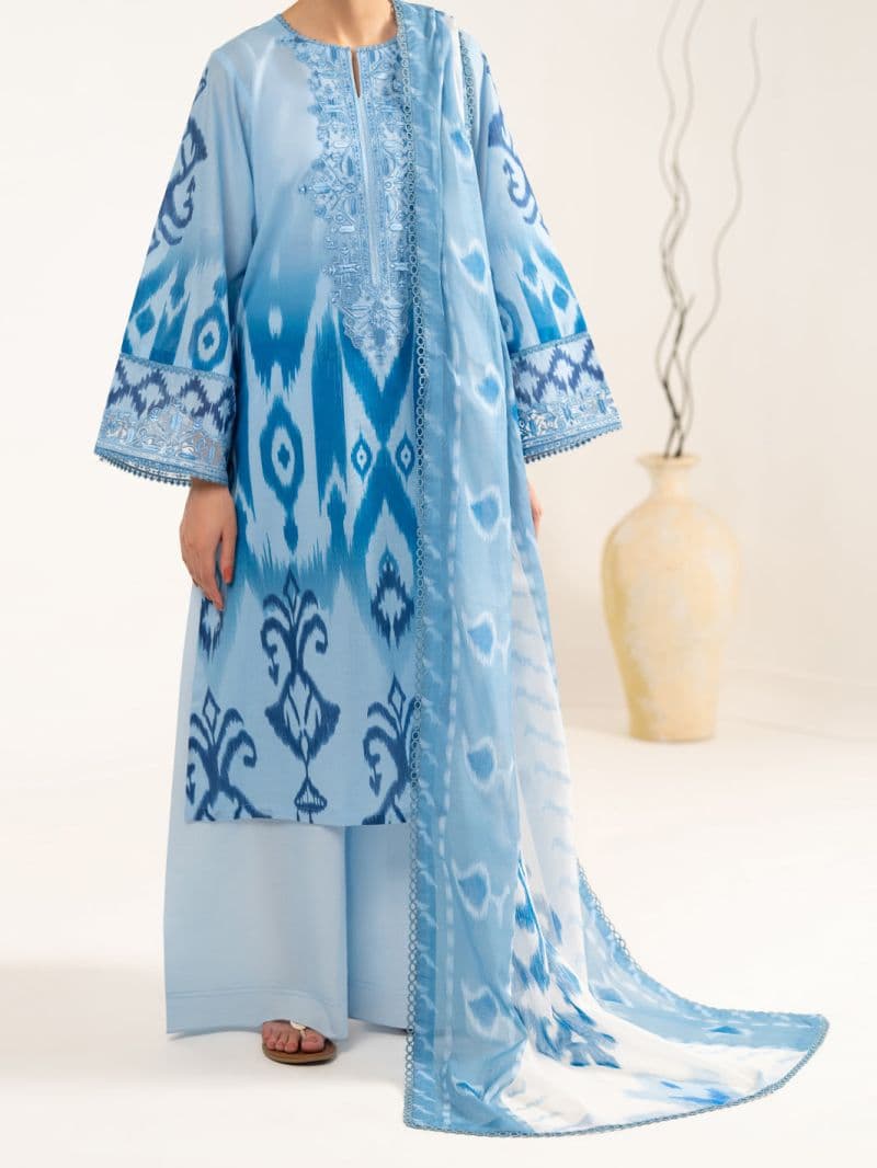 Blue Lawn Stitched 2Pc thumbnail