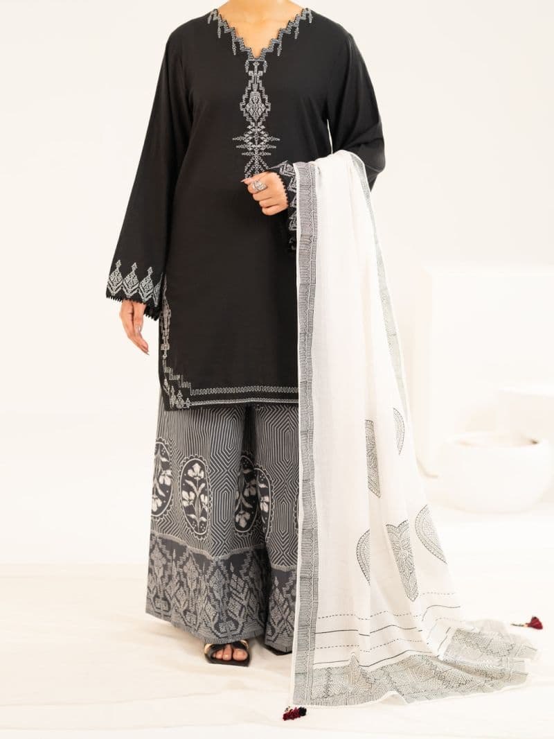 Black Lawn Stitched 2Pc thumbnail