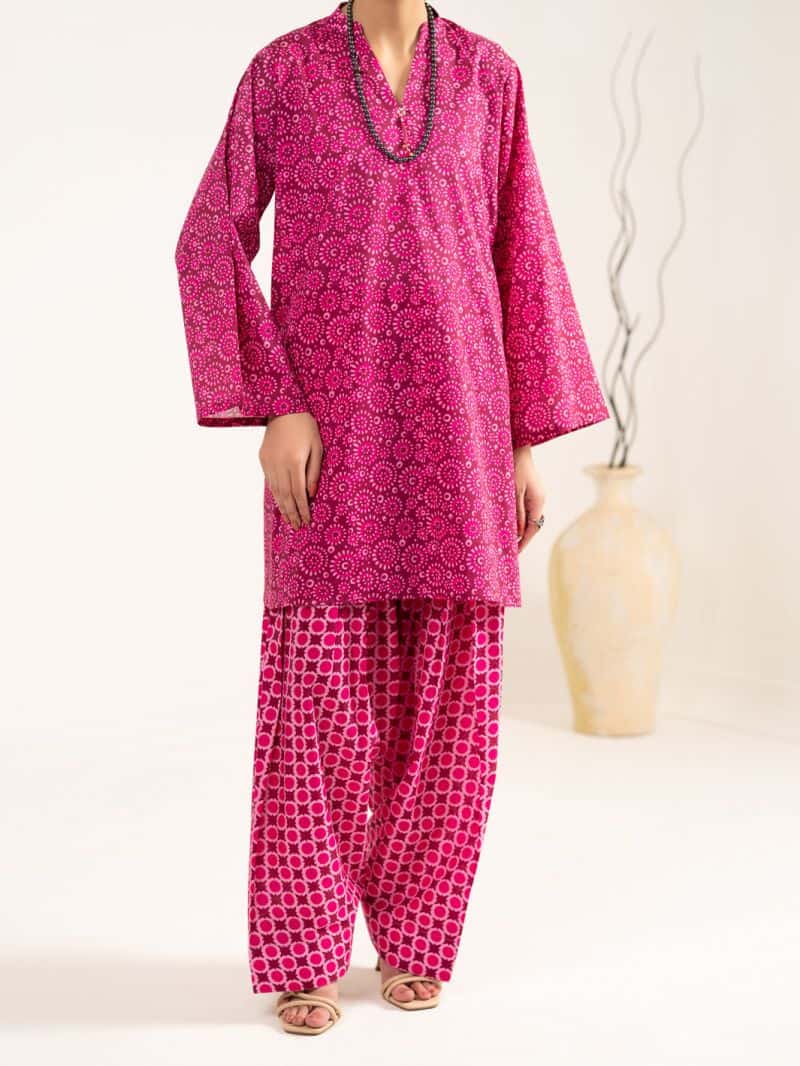 Fuchsia Lawn 2Pc Stitched