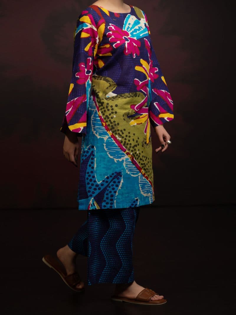 Black Light Slub Khaddar 2Pc Stitched thumbnail