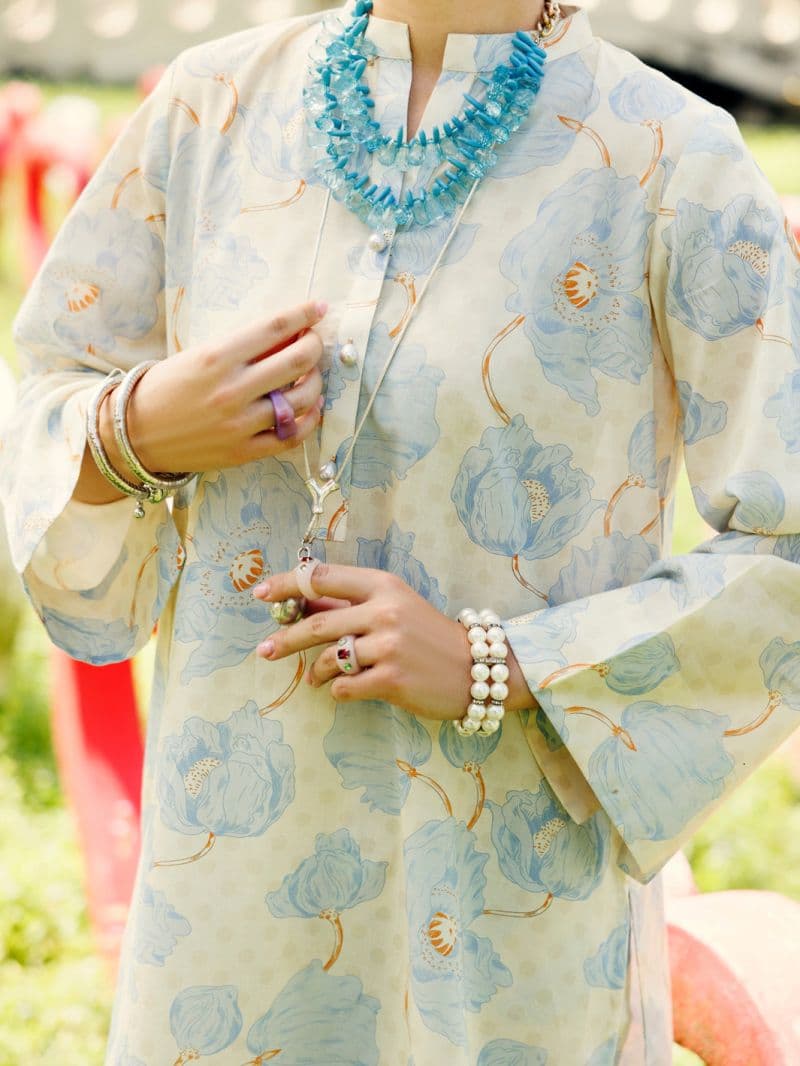 Sky Blue Lawn 2 Piece Stitched thumbnail