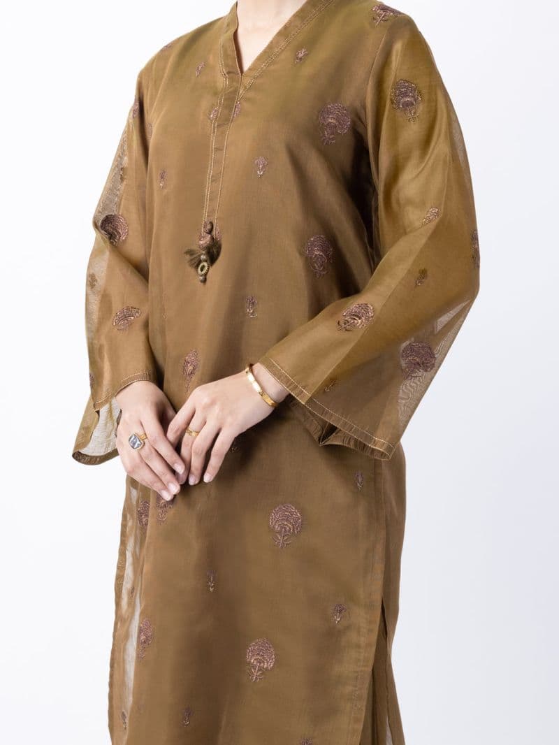 Mehndi Green Poly Cotton 2Pc Stitched thumbnail