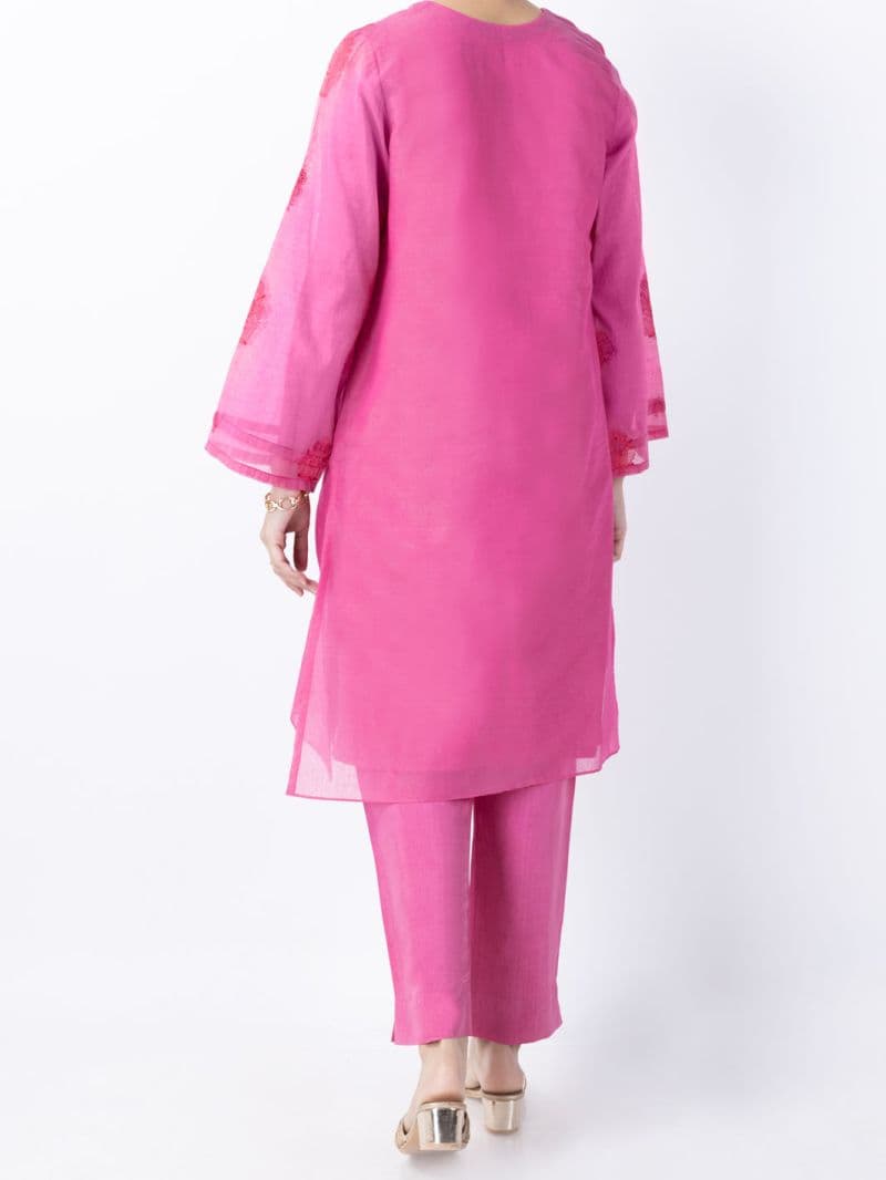 Pink Poly Cotton 2Pc Stitched thumbnail