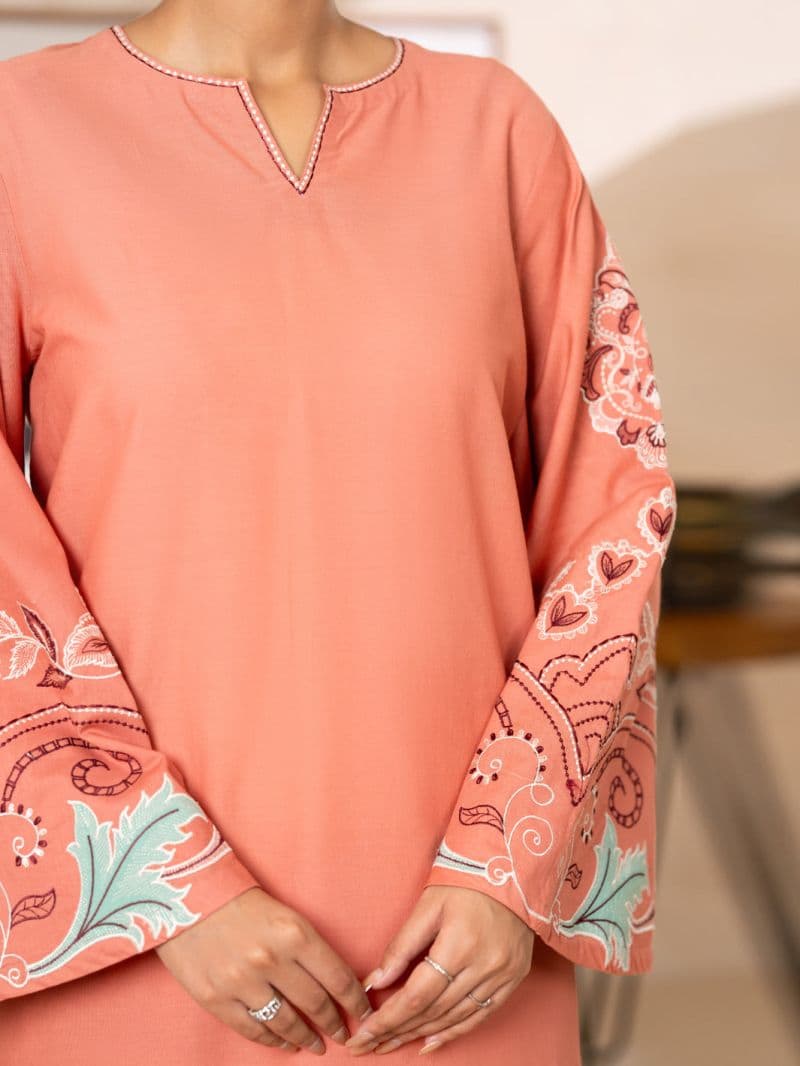 Peach Cambric Kurti thumbnail