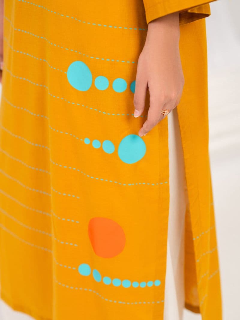 Mustard Lawn Kurti thumbnail