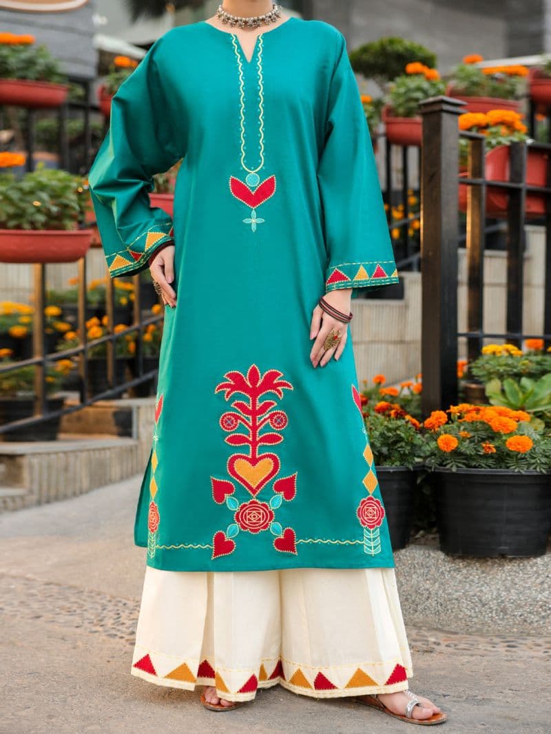Teal Lawn Kurti thumbnail