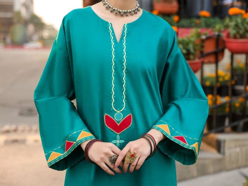 Teal Lawn Kurti thumbnail