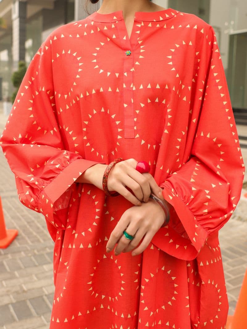 Orange Lawn Kurti thumbnail