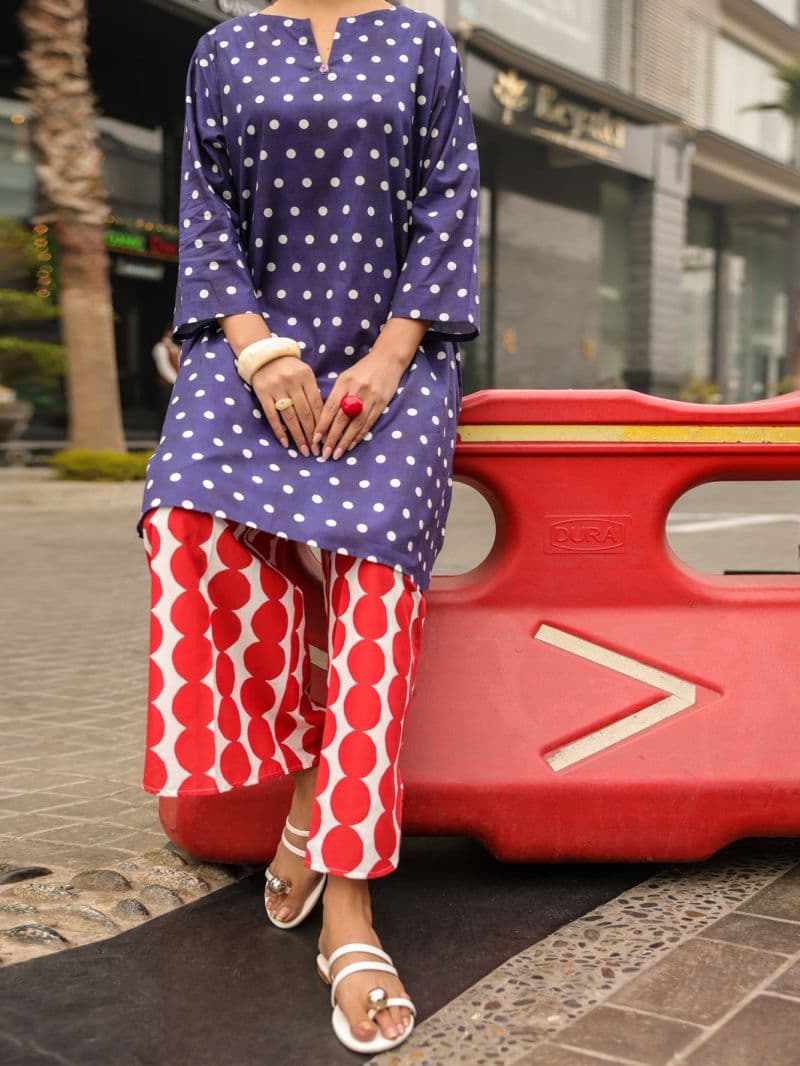 Blue Lawn Kurti thumbnail