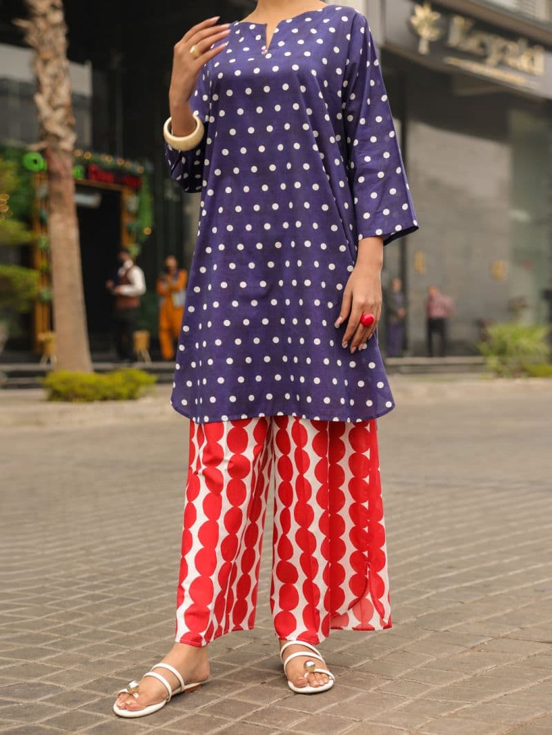 Blue Lawn Kurti thumbnail