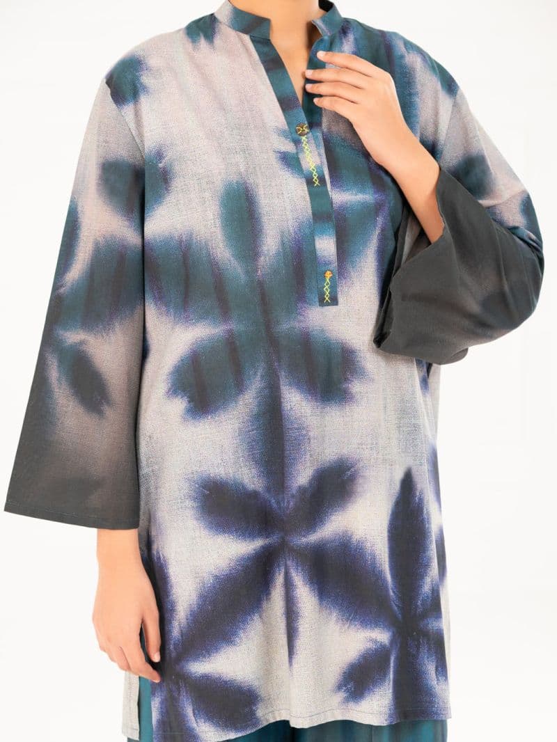 Teal Cambric Kurti thumbnail
