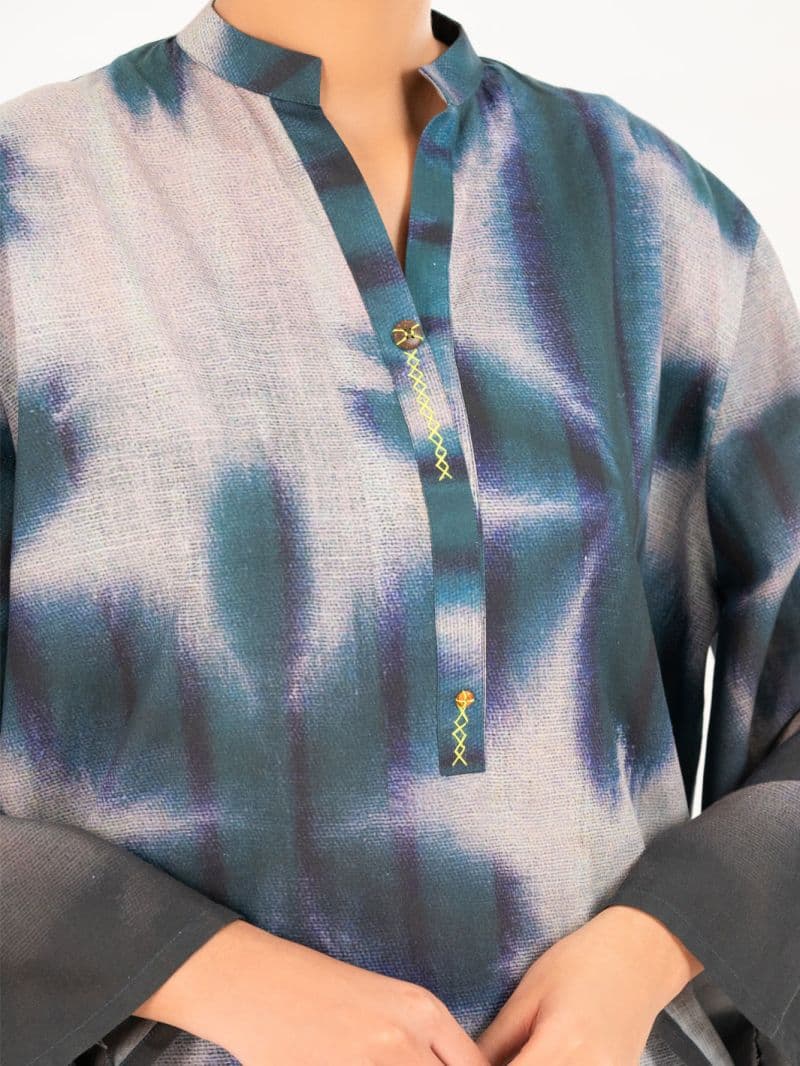 Teal Cambric Kurti thumbnail