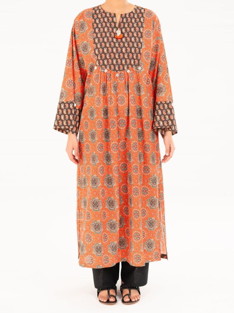 Orange Cambric Kurti thumbnail
