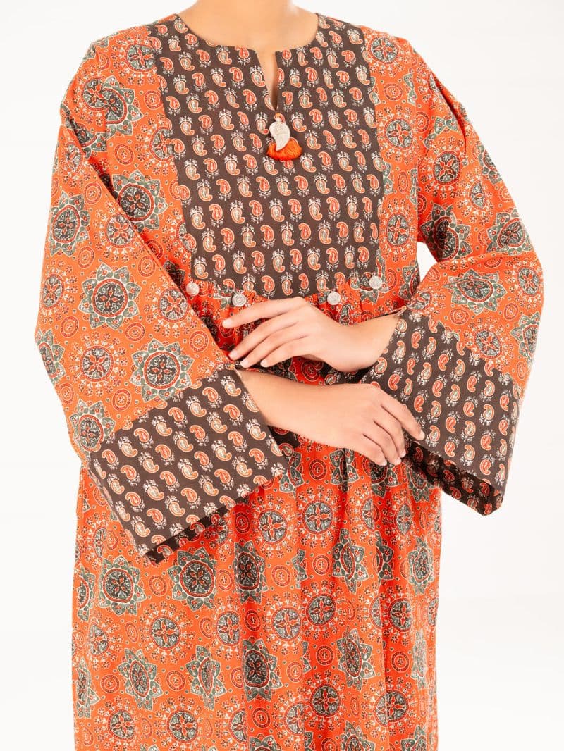 Orange Cambric Kurti thumbnail