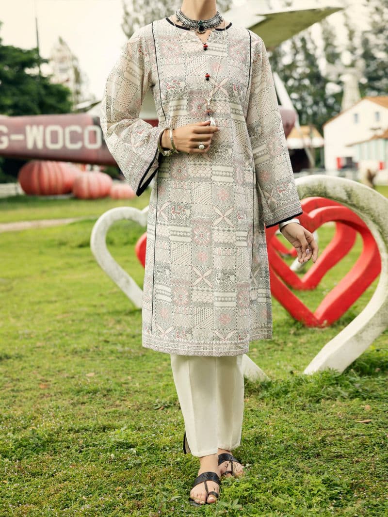 Off White Lawn Kurti thumbnail