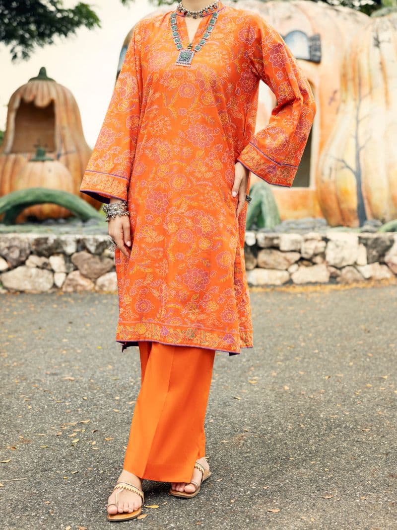 Orange Lawn Kurti thumbnail
