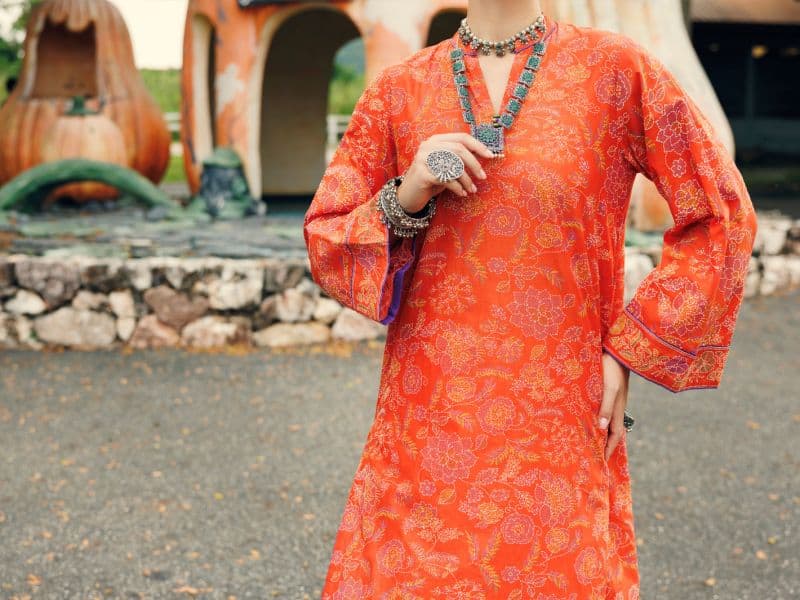 Orange Lawn Kurti thumbnail