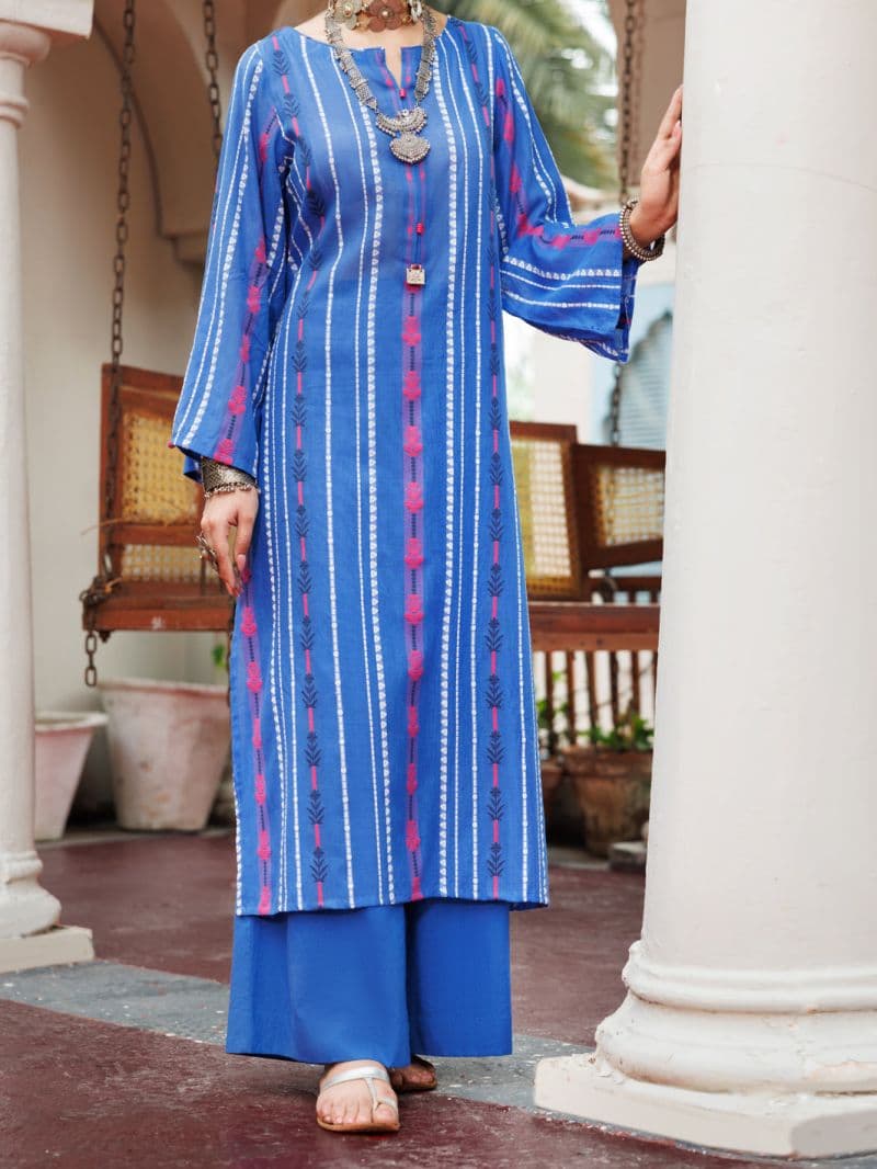 Blue Yarn Dyed Tunic thumbnail