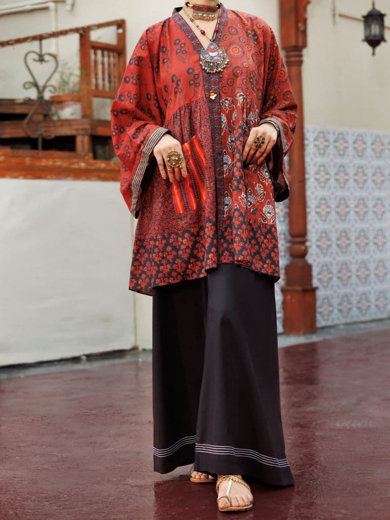 Maroon Cambric Kurti thumbnail