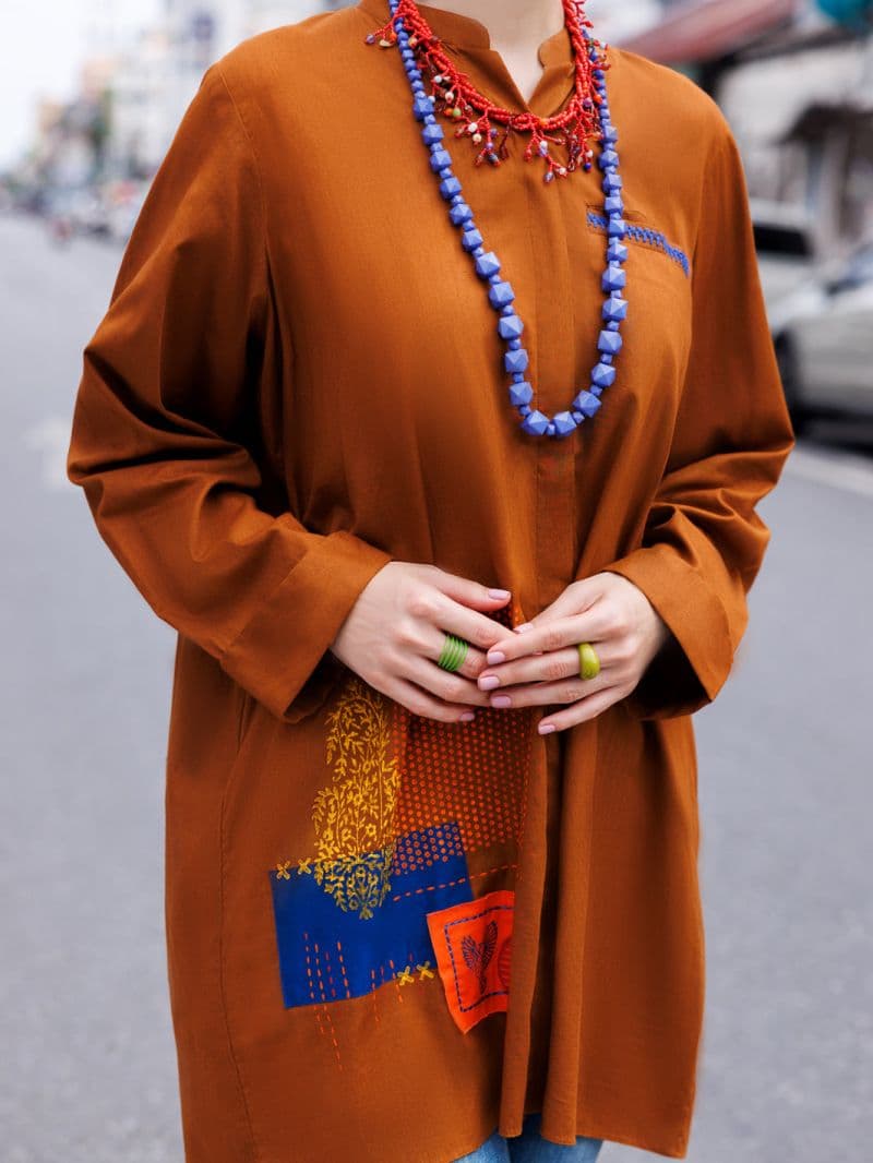 Brown Cotton Lawn Tunic thumbnail