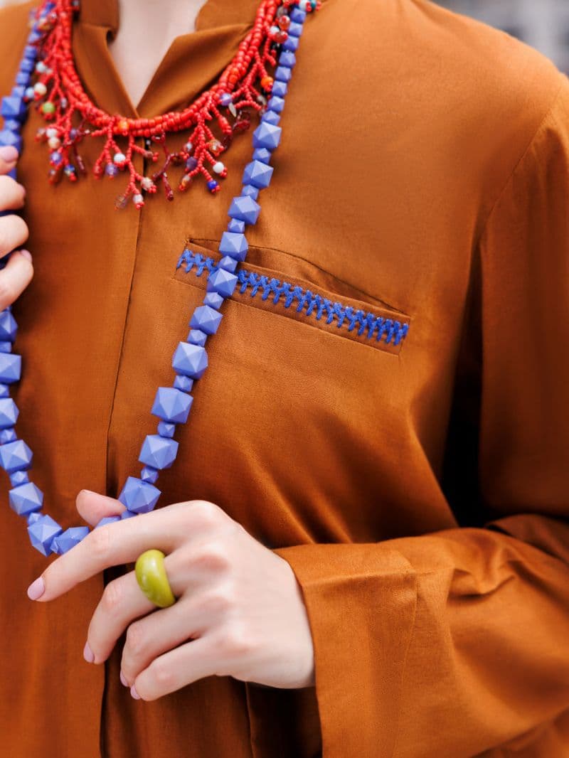 Brown Cotton Lawn Tunic thumbnail