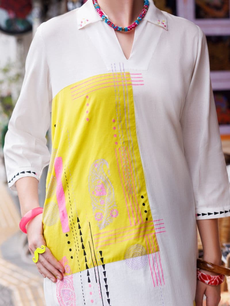 White Dyed Lawn Tunic thumbnail