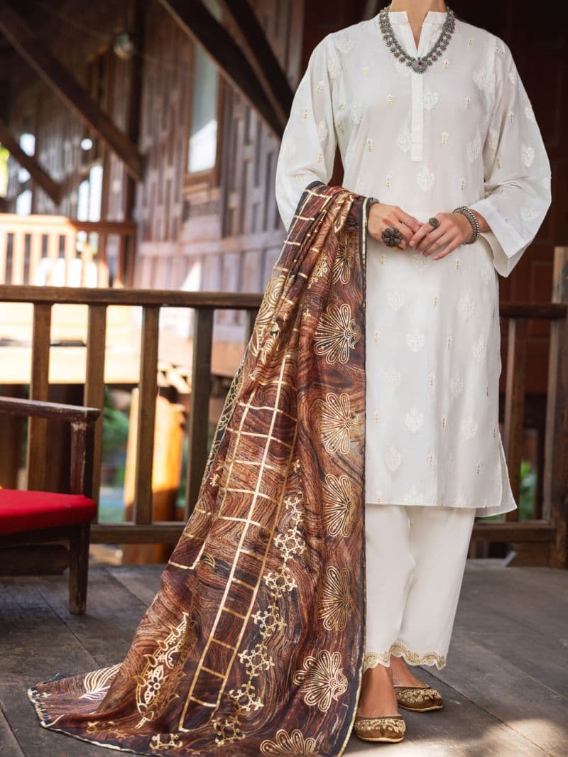 Off White Lawn Kurti thumbnail