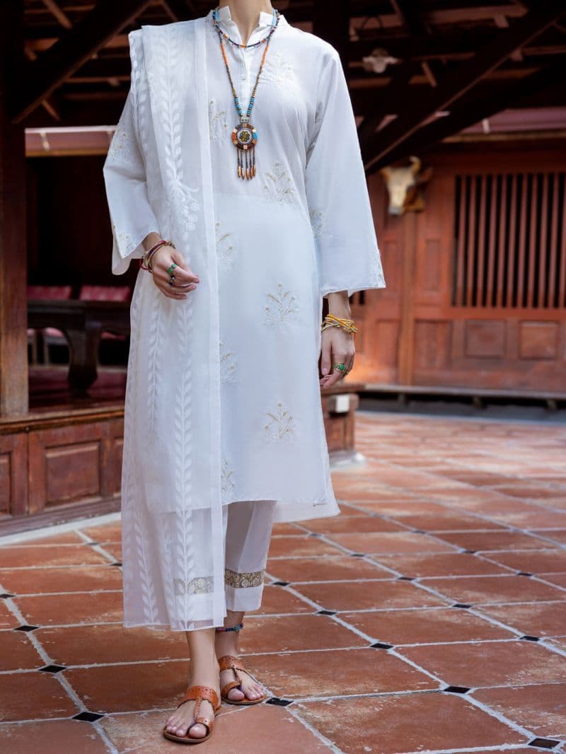 White Lawn Kurti thumbnail