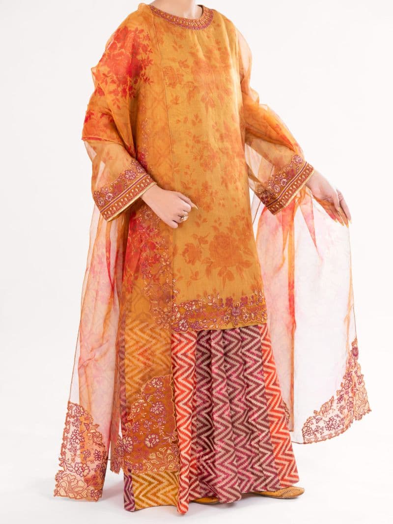 Mustard Mesuri Formal 3Pc Stitched thumbnail