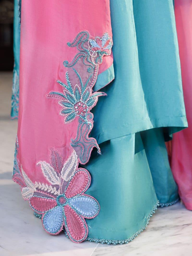 Turquoise Sheesha Silk Formal 3Pc Stitched thumbnail