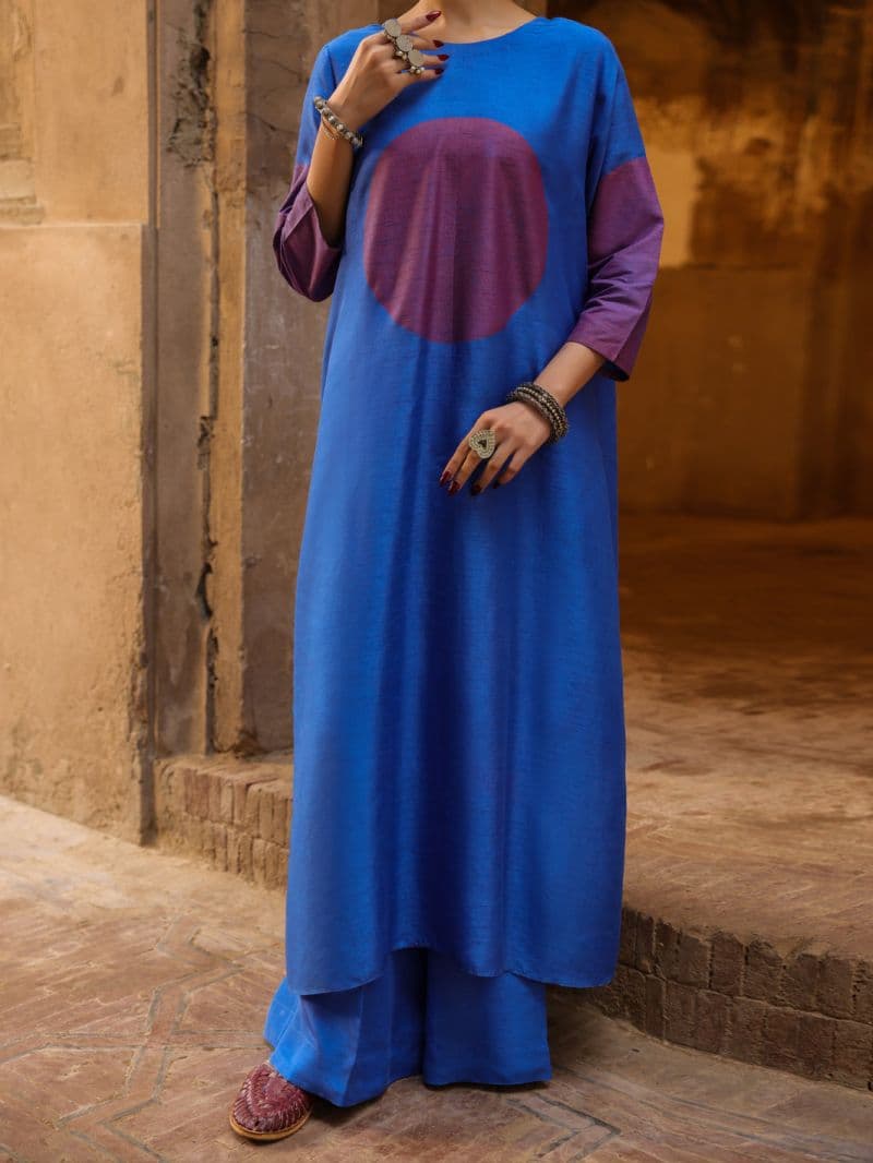 Blue Silk Formal 2Pc Stitched thumbnail
