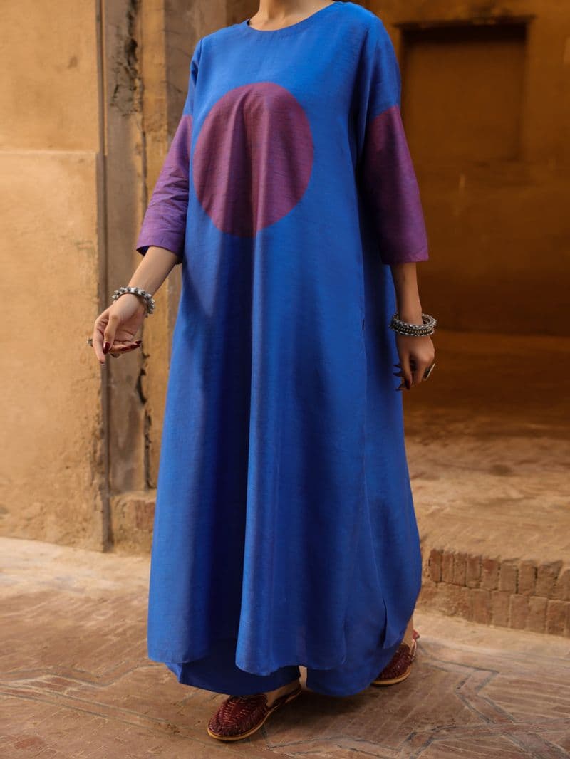 Blue Silk Formal 2Pc Stitched thumbnail