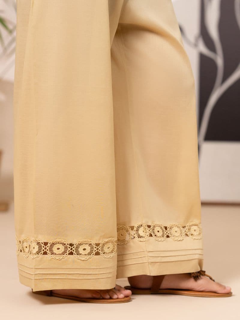 Beige Cotton Lawn Trouser thumbnail