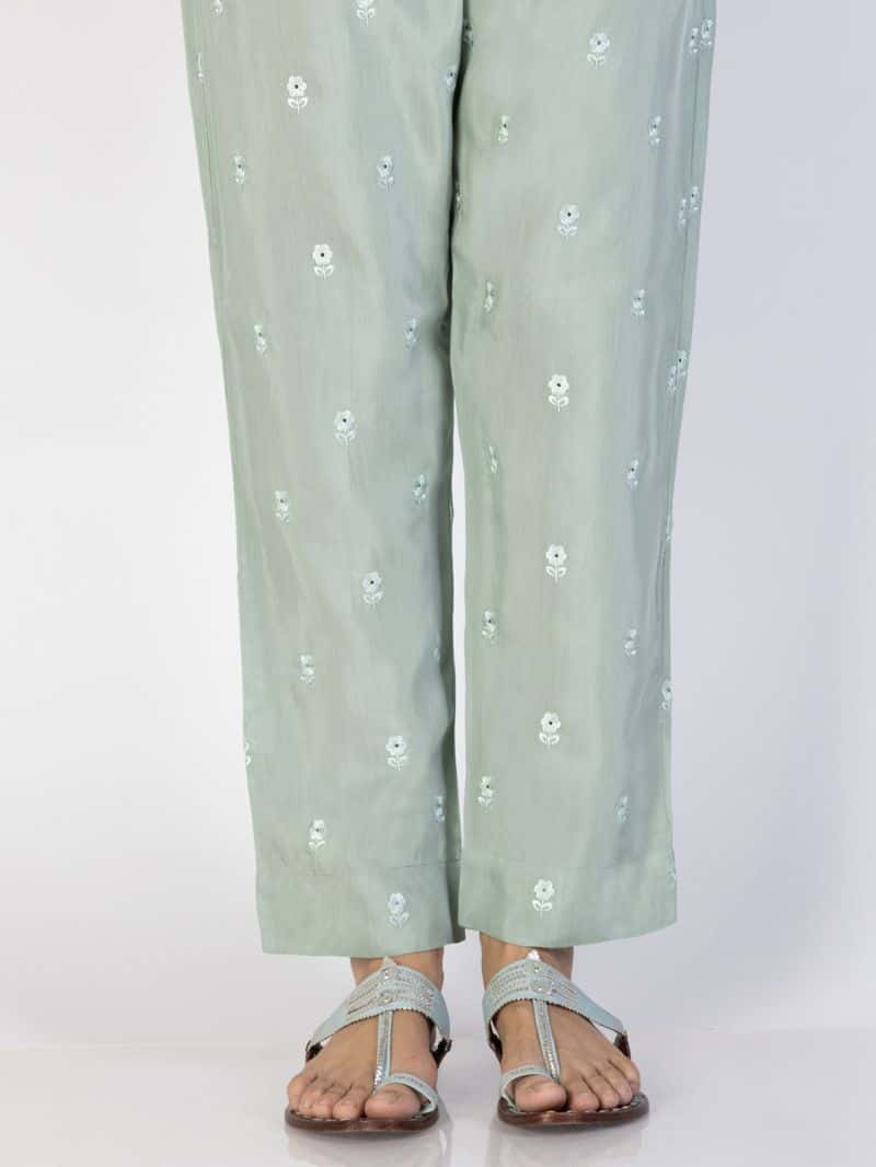 Pista Green Viscose Trousers