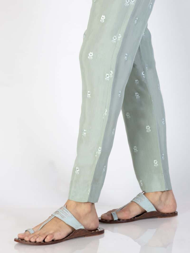 Pista Green Viscose Trousers - alternate view