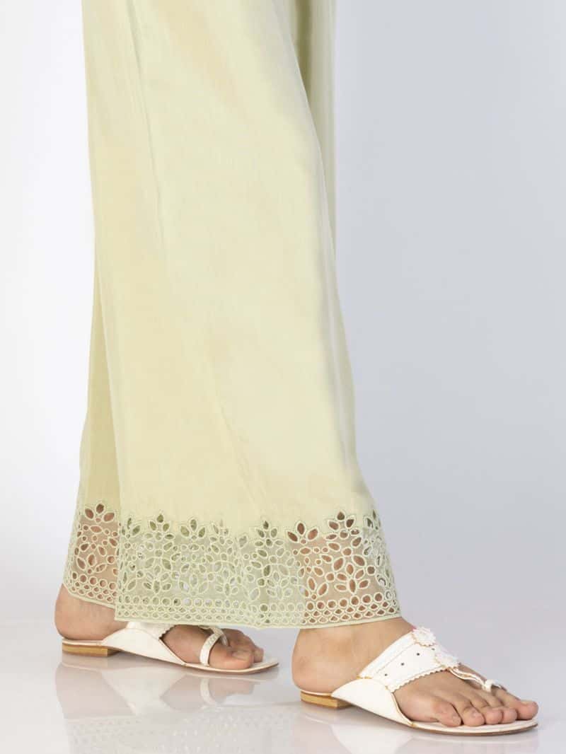 Pista Green Maple Silk Trousers