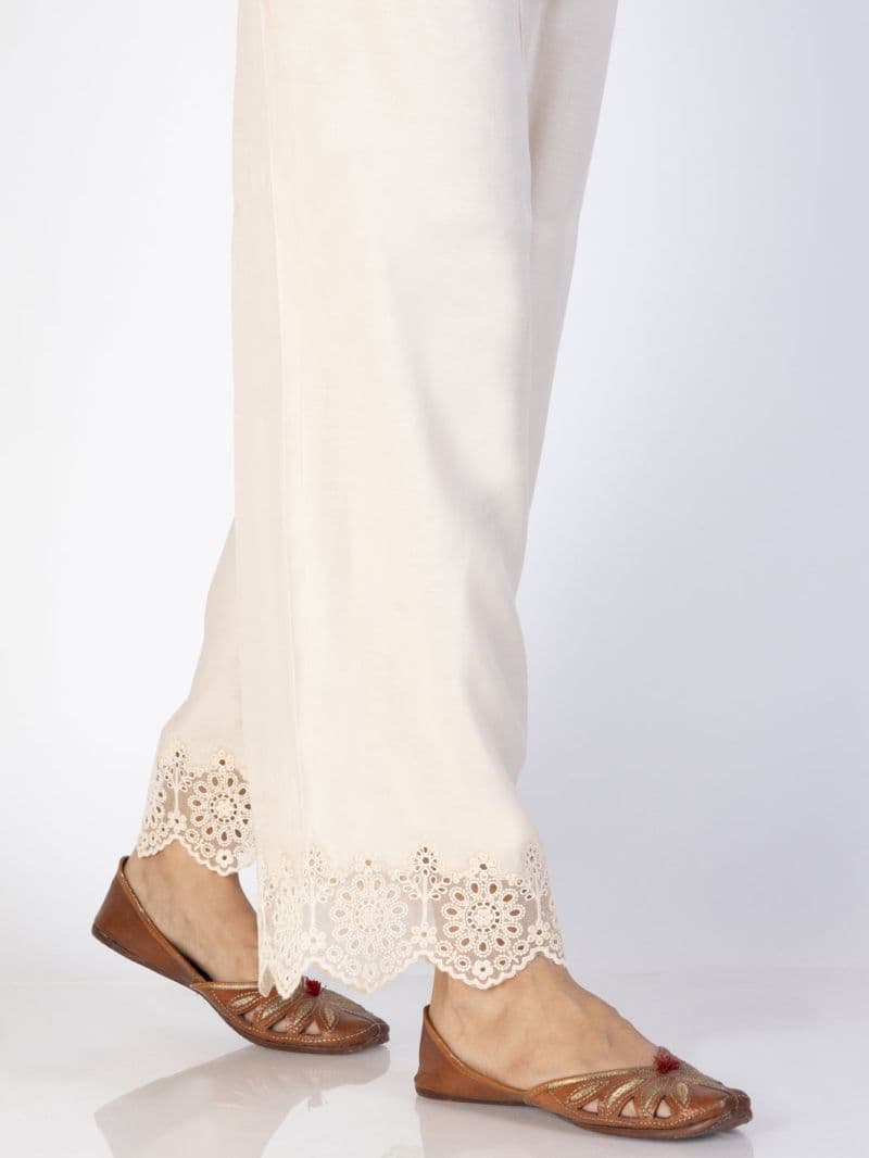 Beige Maple Silk Trousers thumbnail
