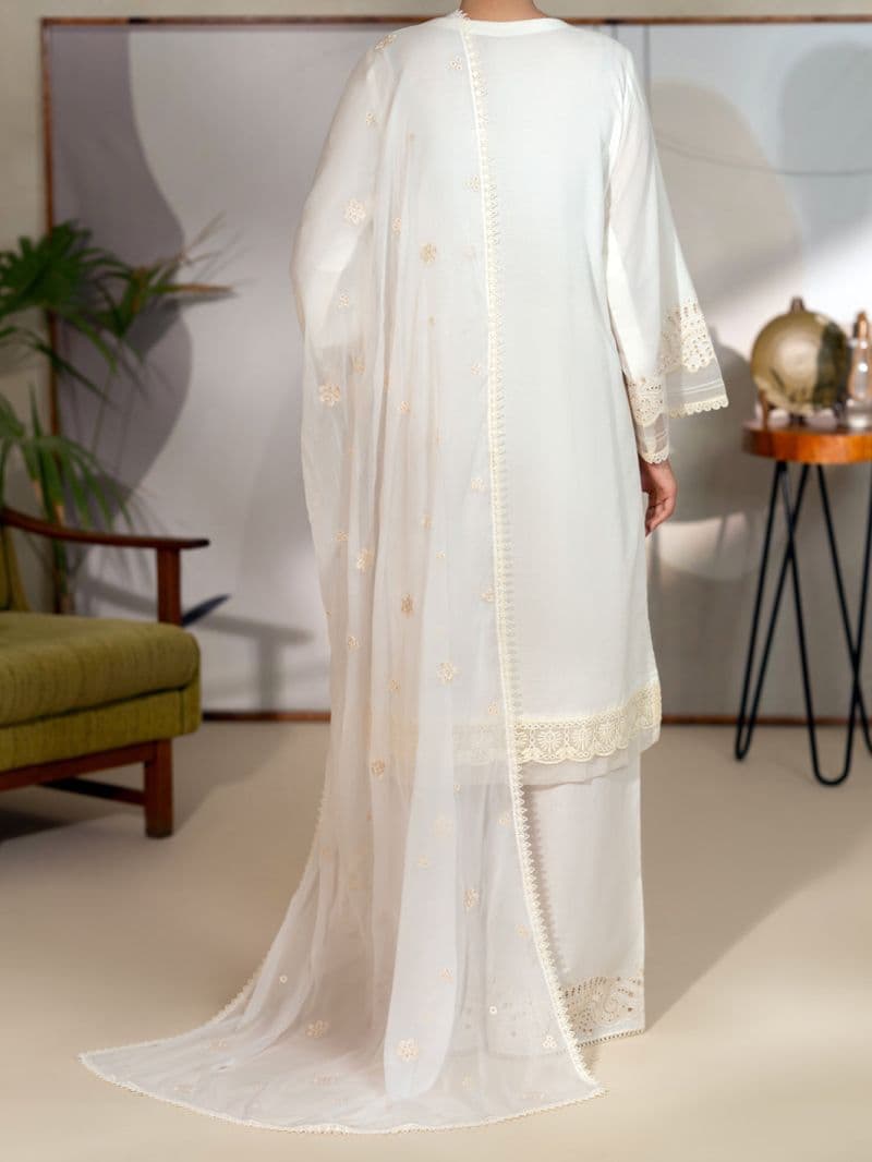 Off White Lawn Unstitched 3Pc thumbnail