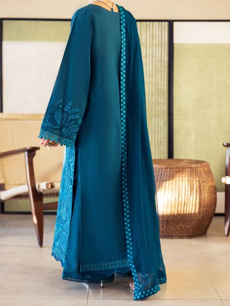 Turquoise Dyed Lawn Unstitched 3Pc thumbnail