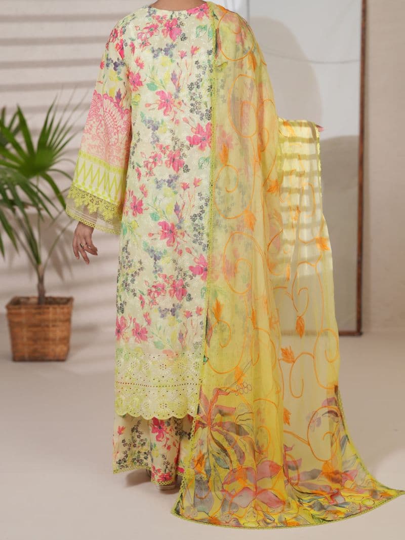 Yellow Silk Lawn Unstitched 3PC thumbnail