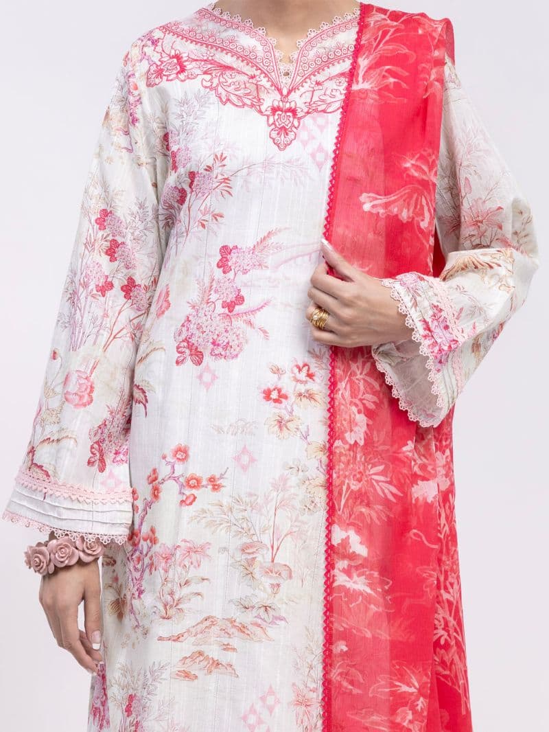 Off White Lawn 3Pc Unstitched thumbnail
