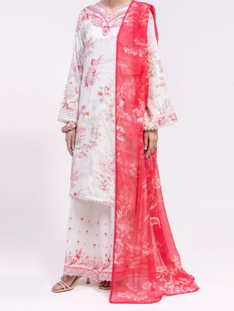Off White Lawn 3Pc Unstitched thumbnail