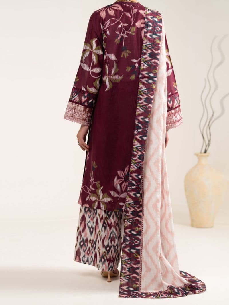 Maroon Lawn 3Pc Unstitched thumbnail